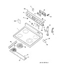 Diagram for 1 - Control Panel & Cooktop