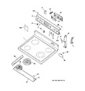 Diagram for 1 - Control Panel & Cooktop