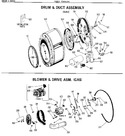 Diagram for 4 - Drum & Duct Assembly (gas)