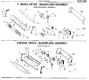 Diagram for 1 - V Model Dryer - Backsplash Assembly