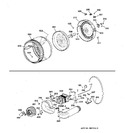 Diagram for 4 - Drum, Heater Asm., Blower & Drive Assembly