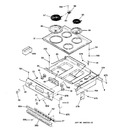 Diagram for 1 - Controls & Cooktop