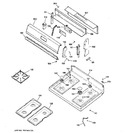 Diagram for 2 - Control Panel & Cooktop