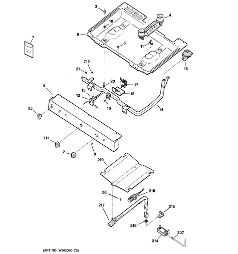 Ge Jgbs07pea6ww Parts List Coast Appliance Parts