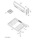 Diagram for 2 - Control Panel & Cooktop