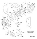 Diagram for 2 - Dryer Upper Cabinet, Drum & Heater