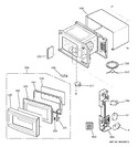 Diagram for 2 - Oven, Door & Latch Board Parts