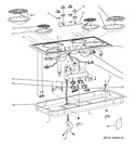 Diagram for 1 - Control Panel & Cooktop