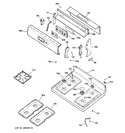 Diagram for 2 - Control Panel & Cooktop