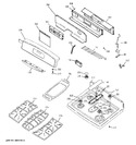 Diagram for 2 - Control Panel & Cooktop