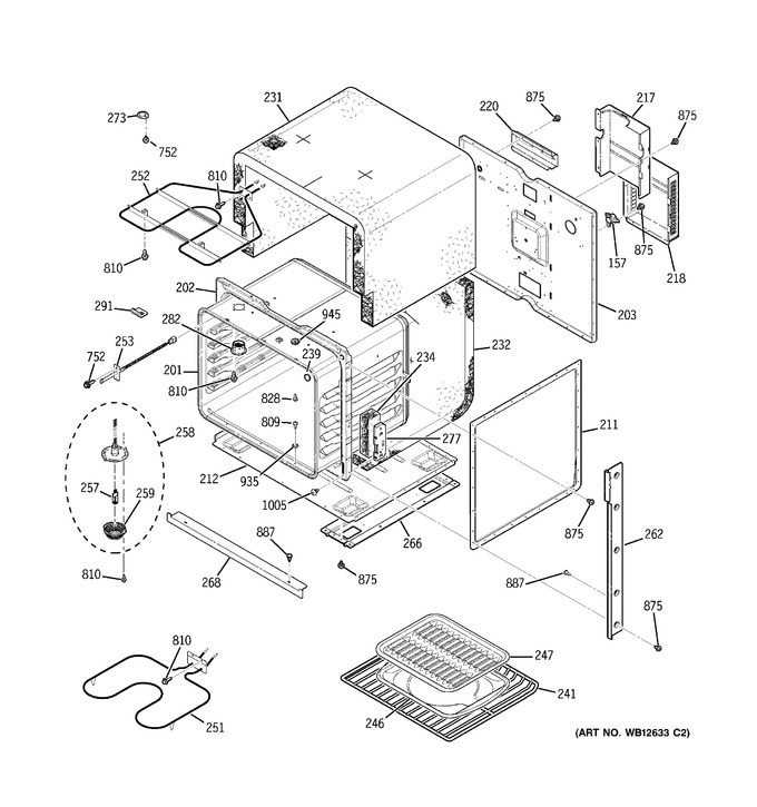 General Electric WB44T10032 BAKE ELEMENT LWR | Coast Appliance Parts