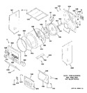 Diagram for 2 - Dryer Upper Cabinet, Drum & Heater