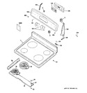 Diagram for 1 - Control Panel & Cooktop