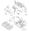 Diagram for 2 - Control Panel & Cooktop