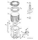 Diagram for 3 - Tub, Basket & Agitator