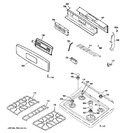 Diagram for 2 - Control Panel & Cooktop