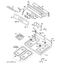 Diagram for 2 - Control Panel & Cooktop