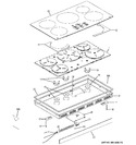 Diagram for 1 - Control Panel & Cooktop