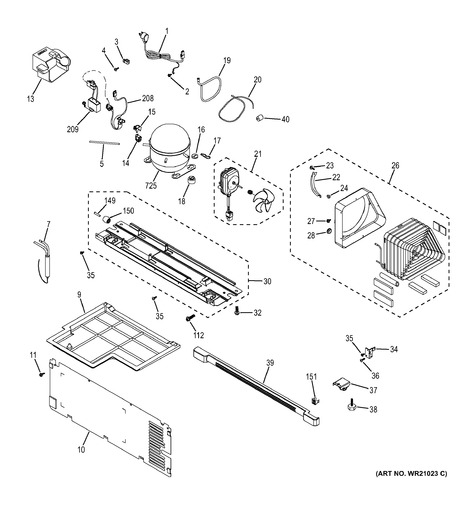 GE GTH21GBEAWW Parts List | Coast Appliance Parts