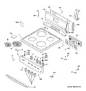 Diagram for 1 - Control Panel & Cooktop