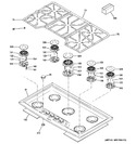 Diagram for 1 - Control Panel & Cooktop