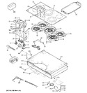 Diagram for 1 - Control Panel & Cooktop