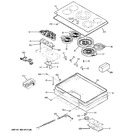 Diagram for 1 - Control Panel & Cooktop