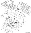 Diagram for 2 - Control Panel & Cooktop