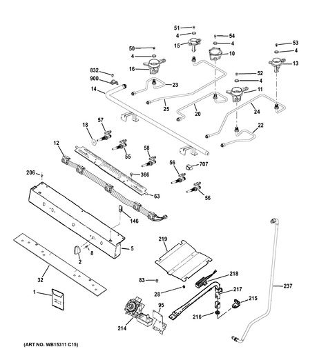 GE JGBS66REK1SS Parts List | Coast Appliance Parts