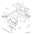 Diagram for 1 - Control Panel & Cooktop